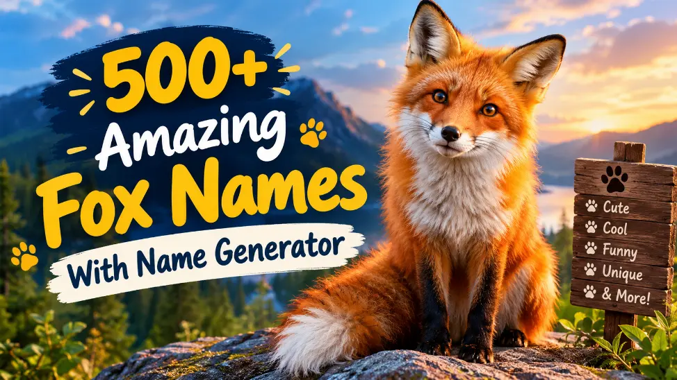 Fox names with name generator
